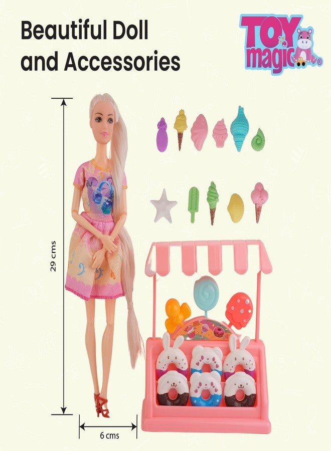 ToyMagic Candy World Playset with Doll | Fun Pretend Candy Shop & Colorful Candies | Interactive Role-Play Toy for Imaginative Play | Birthday Gift for Kids Age 3+ | Sweet Adventures Await! - Image 5